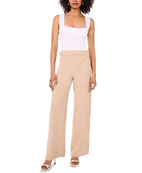 Sam & Jess Women's Pull-On Twist-Front Straight-Leg Pants