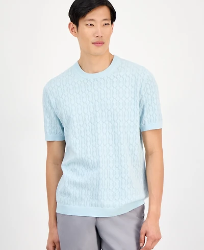 Alfani Men's Textured Sweater T-Shirt, Exclusively at Macy's
