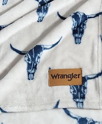 Wrangler Steer Head Ultra Soft Plush Fleece Blanket
