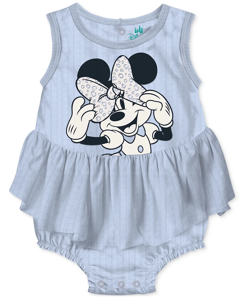 Disney Baby Girls Minnie Mouse Skirted Bodysuits, 2 Piece Set