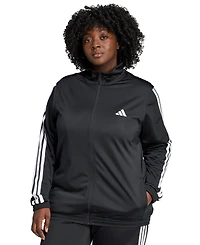 adidas Plus Size Essentials Tricot Three Stripes Track Jacket