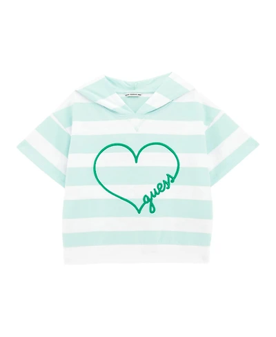 Guess Big Girls Hooded Short Sleeve Active Top