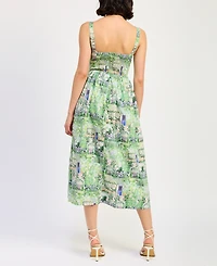 En Saison Women's Molly Corset-Bodice Flared Dress