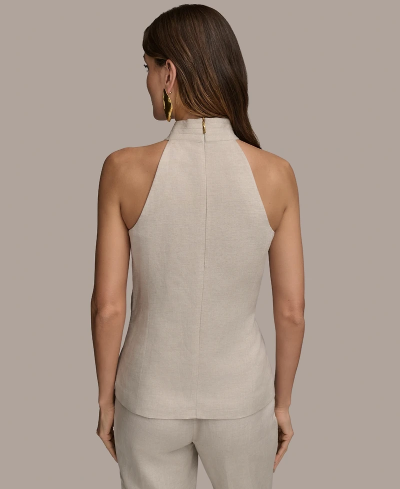 Donna Karan New York Women's Linen Blend Halter Vest