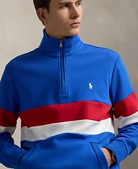 Polo Ralph Lauren Men's Striped Interlock Quarter-Zip Pullover
