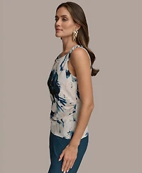 Donna Karan New York Women's Printed Twist-Strap Tank Top