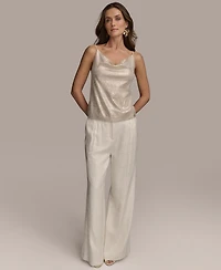 Donna Karan New York Women's Metallic Sequin Embellished Camisole, Regular & Petite