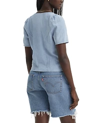 Levi's Women's Pascale Cotton Square-Neck Blouse