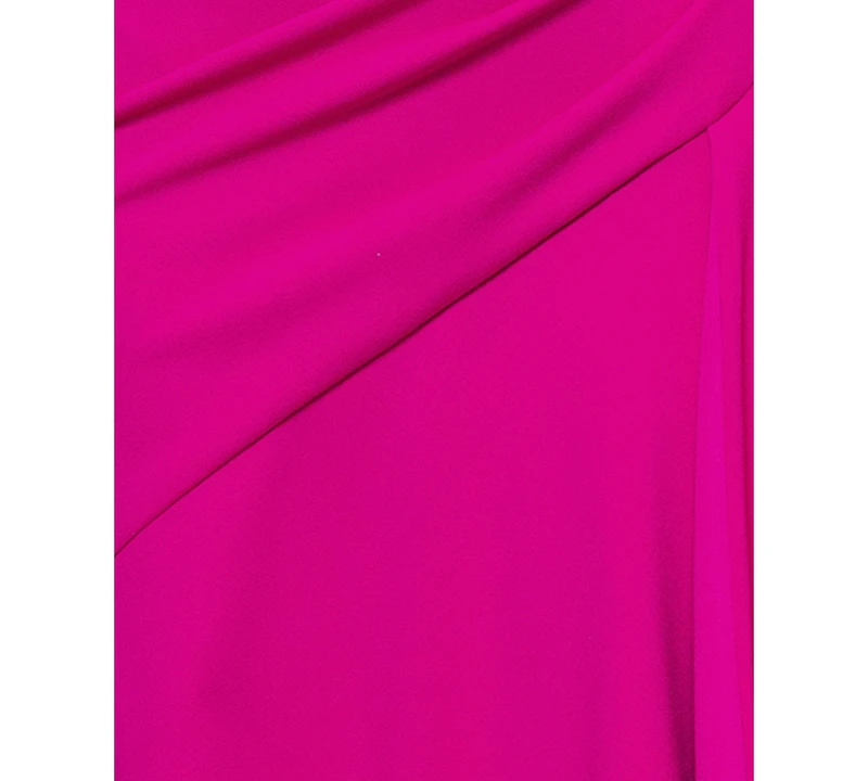 Betsy & Adam Women's Scuba Sleeveless Ruffled-Slit Dress