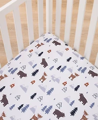 Little Love by NoJo National Park Forest Friends Fitted Sheet, Crib