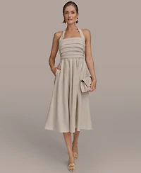 Donna Karan New York Women's Tie-Back Midi Dress