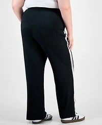 Full Circle Trends Trendy Plus Split-Hem Bow Tie Track Pants