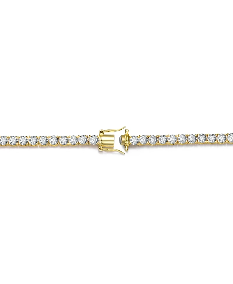 Cubic Zirconia 4mm magnetic lock Tennis Bracelet