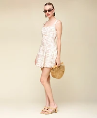 Avec Les Filles Women's Floral-Print Panel Swing Dress