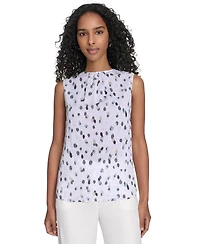 Calvin Klein Women's Printed Sleeveless Blouse