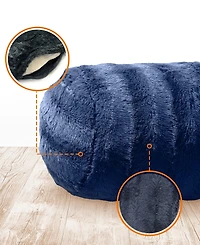 Cheer Collection Bolster Decorative Pillow Set, 8" x 24"