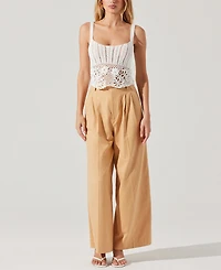 Astr the Label Women's Everly Cotton Cropped Sweater Top