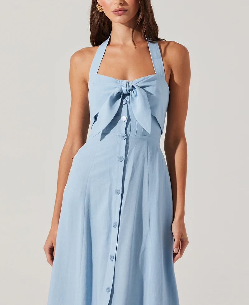 Astr the Label Women's Katherine Tie-Front Midi Dress