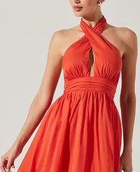 Astr the Label Women's Kalia Halter Keyhole Dress