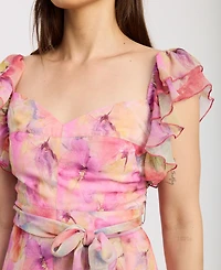 En Saison Women's Amari Ruffle Mini Dress
