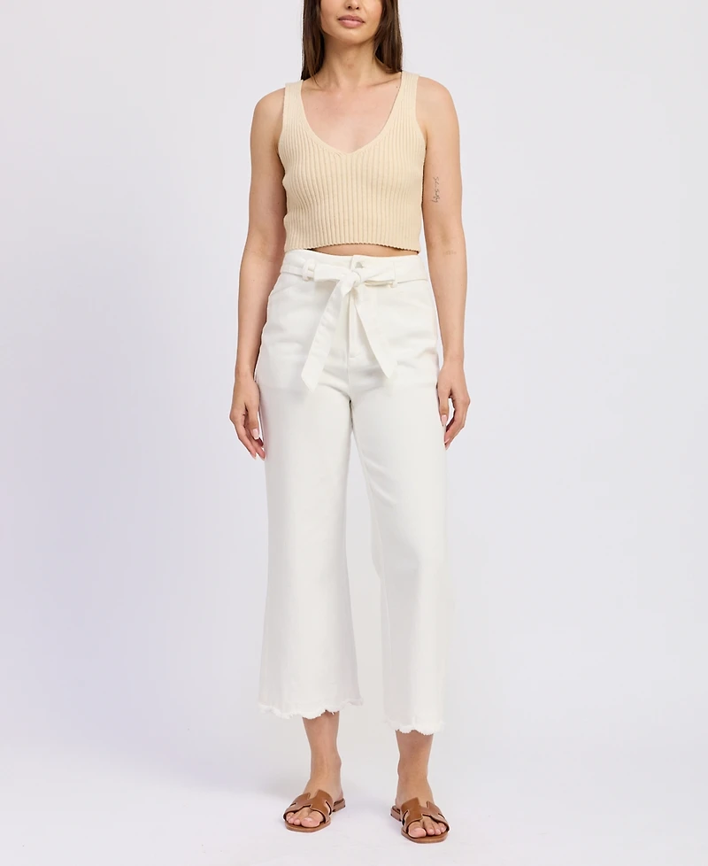 En Saison Women's Courtney Scallop-Hem Pants