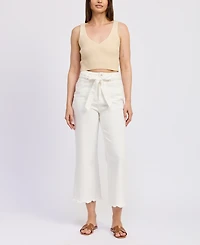 En Saison Women's Courtney Scallop-Hem Pants