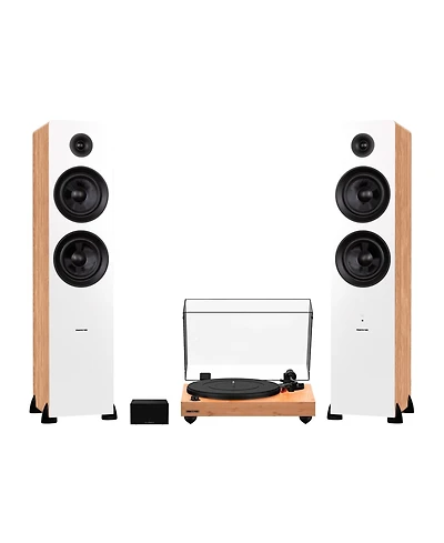 Fluance RT83 Reference High Fidelity Vinyl Turntable, PA10 Phono Preamp and Ai81 Powered Floorstanding Speakers, Ortofon 2M Red Cartridge, 150W Class