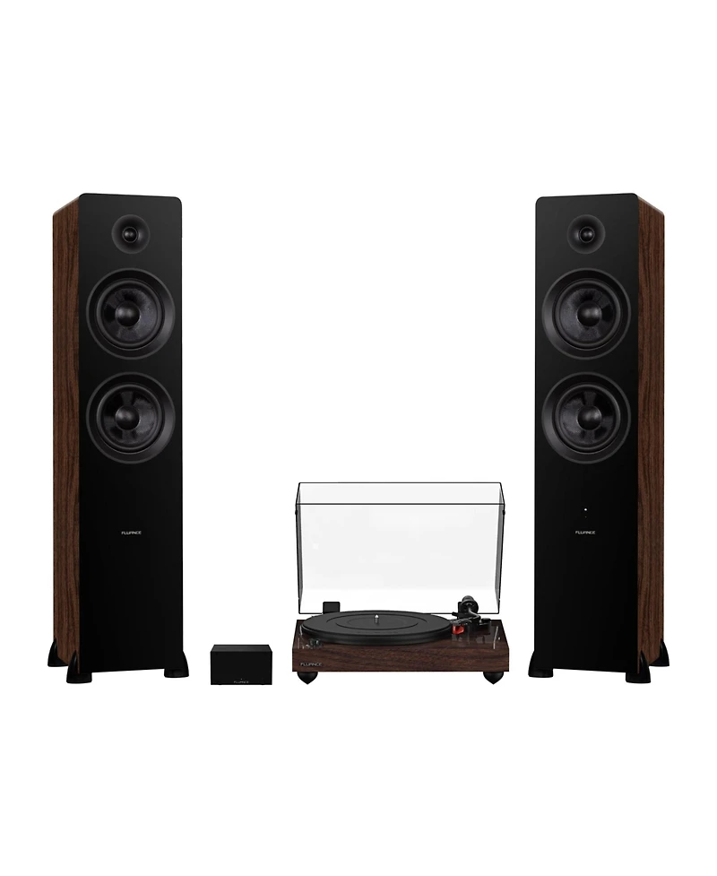 Fluance RT83 Reference High Fidelity Vinyl Turntable, PA10 Phono Preamp and Ai81 Powered Floorstanding Speakers, Ortofon 2M Red Cartridge, 150W Class