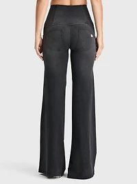 Freddy Women's High-Rise Sculpting Palazzo Flare Jeans