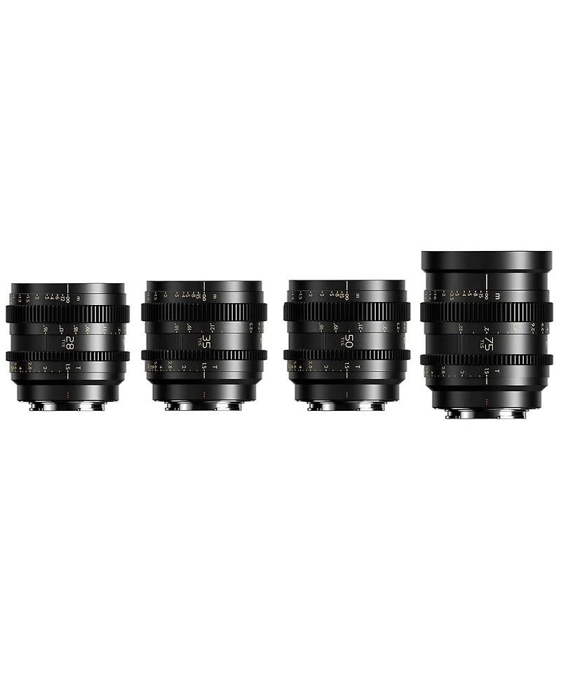 Thypoch Simera-c 28mm, 35mm, 50mm and 75mm T1.5 Prime Cine 4-Lens Kit for Sony E