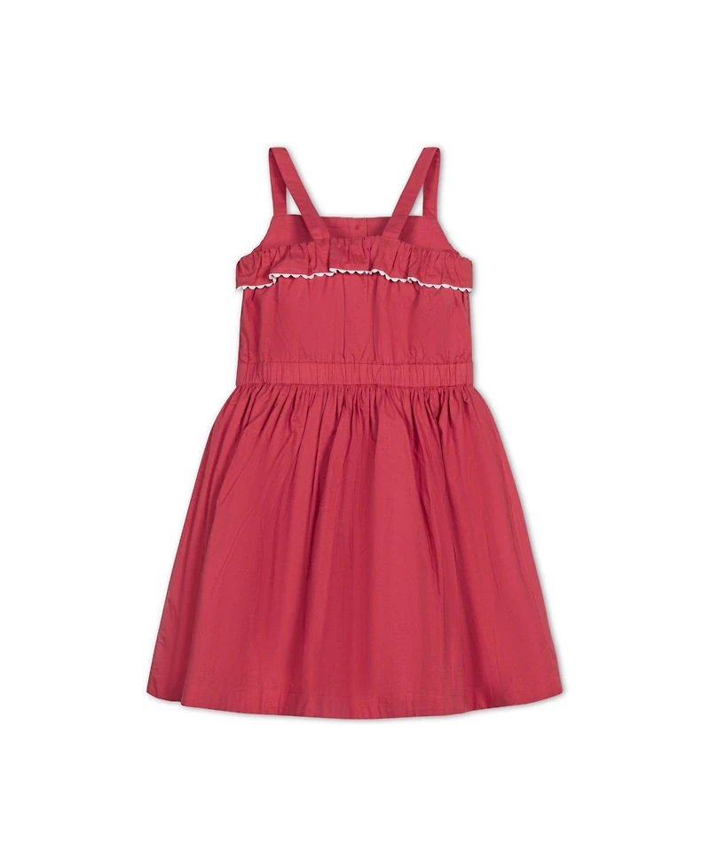 Hope & Henry Toddler Girls Sleeveless Button Front Ruffle Sundress