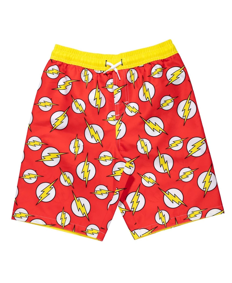 Justice League Toddler Boys Rash Guard and Swim Trunks Outfit Set