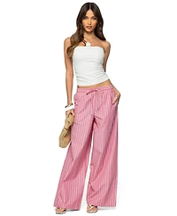 Edikted Women's Maggy Striped Wide Leg Pants