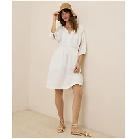 Pact Women's Organic Cotton Coastal Double Gauze Peasant Dress