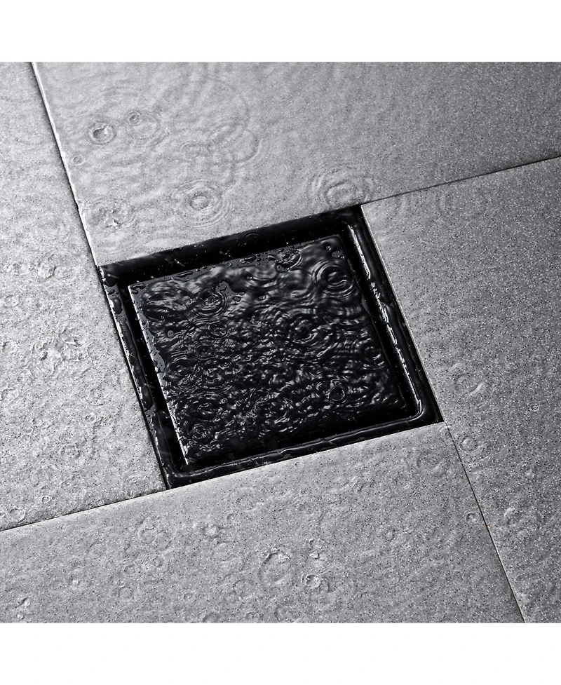 6 Inch Stainless Steel Square Shower Drain with Strainer