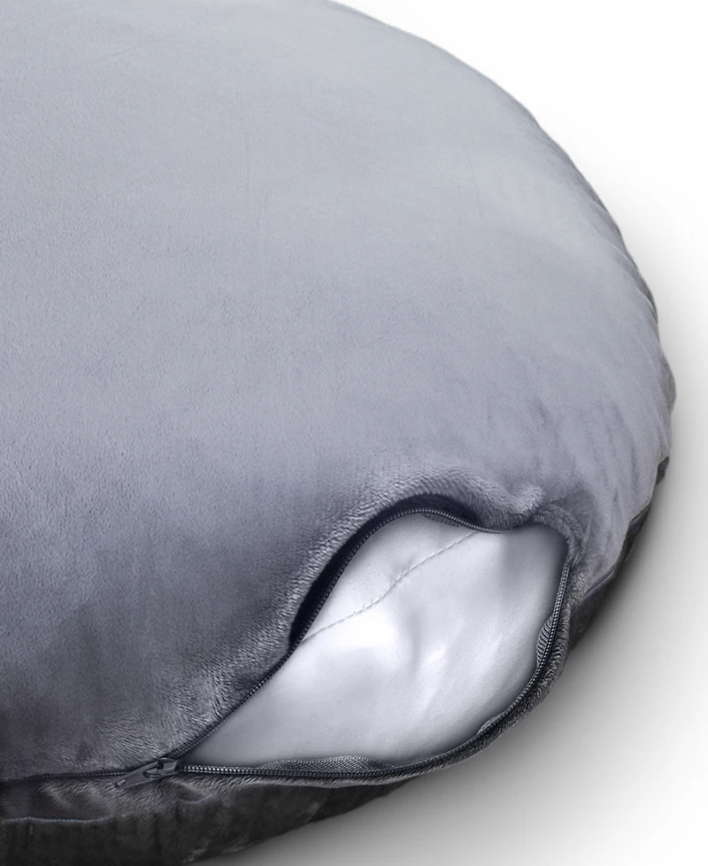 Cheer Collection Extra Large Round Floor Decorative Pillow, 32" x