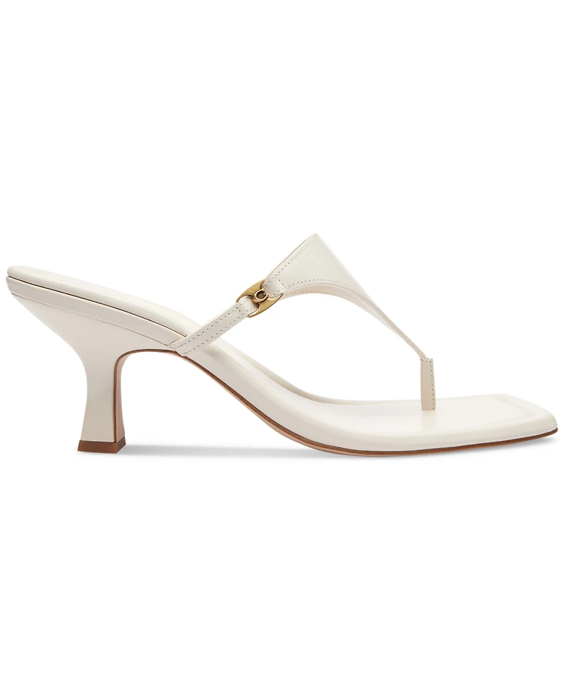 Coach Women's Heritage Hardware Thong Sandals