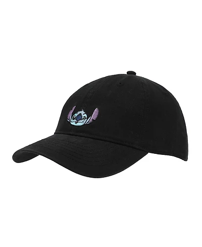 Disney Men's Embroidered Stitch Adult Unisex Navy Unstructured Baseball Hat