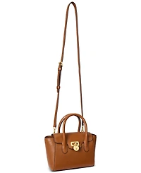 Lauren Ralph Pebbled Leather Small Tanner Satchel