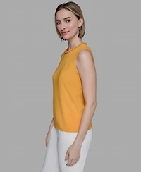 Karl Lagerfeld Paris Women's Bead-Trim Sleeveless Top