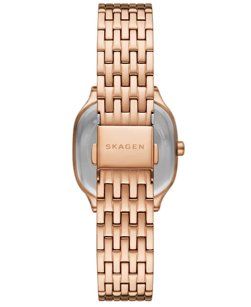 Skagen Women's Mellem Lille Quartz Three-Hand Rose Gold Stainless Steel Watch, 28mm