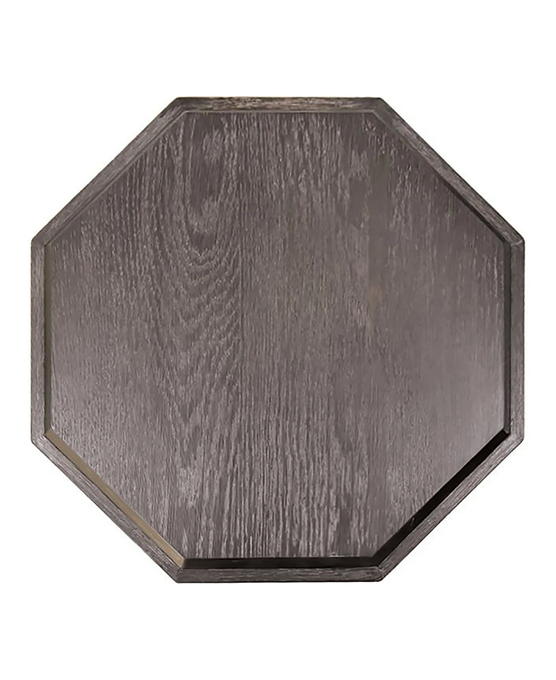 Furniture of America 20" Wood Flonnin Hexagon End Table