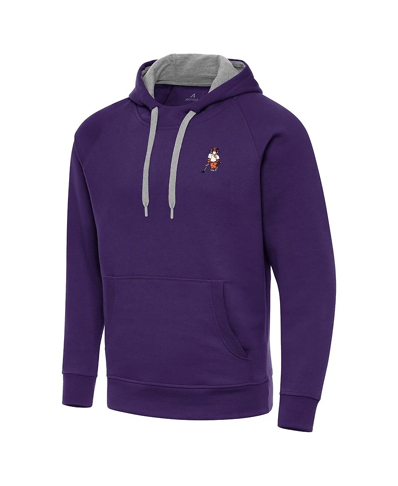 Antigua Men's Purple Clemson Tigers Golfer Victory Raglan Pullover Hoodie
