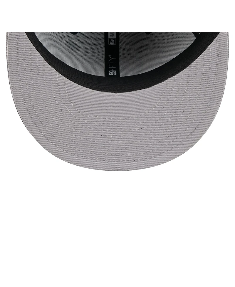 New Era Men's Navy/Gray York Yankees Retro Pattern 59FIFTY Fitted Hat
