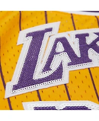 Mitchell & Ness X Dannijo Women's Yellow Magic Johnson Los Angeles Lakers Fashion Cropped Basketball Jersey