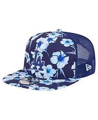 New Era Men's Royal Los Angeles Dodgers Adventure Pattern Golfer Trucker Snapback Hat