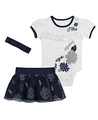 Outerstuff Infant 3-Piece White New York Yankees Sweet Catcher Headband and Skirt Set