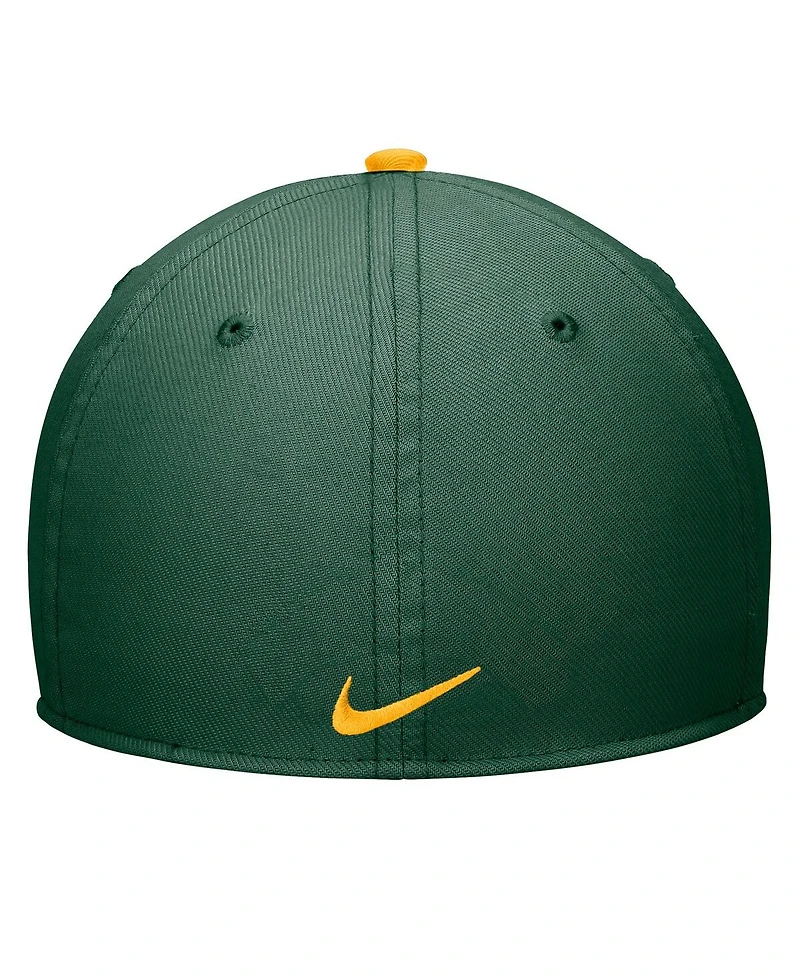Nike Men's Green Baylor Bears On-Field True Performance Baseball Fitted Hat