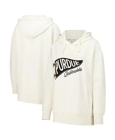 Pressbox Women's Cream Purdue Boilermakers Marni Pullover Hoodie