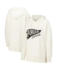 Pressbox Women's Cream Purdue Boilermakers Marni Pullover Hoodie